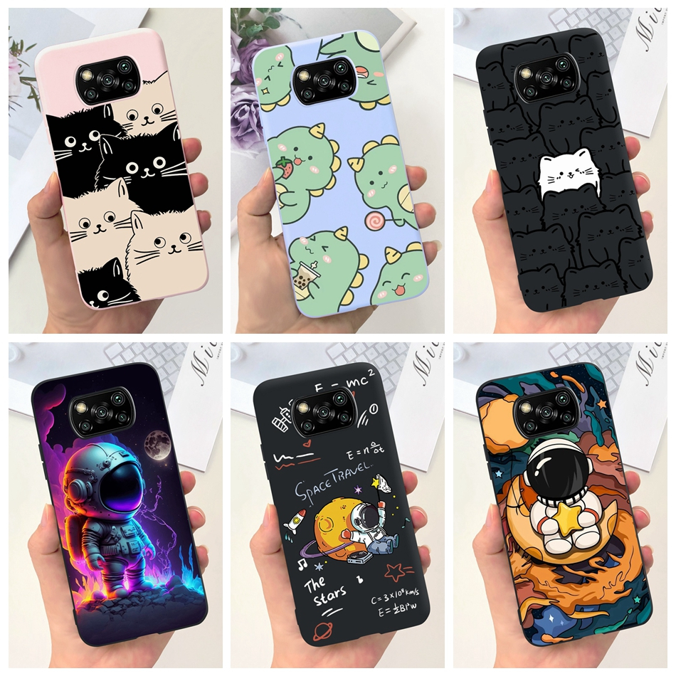 Xiaomi Poco X3 Pro / Poco X3 NFC / Poco X3 Cute Cat Dinosaur Astronaut ...