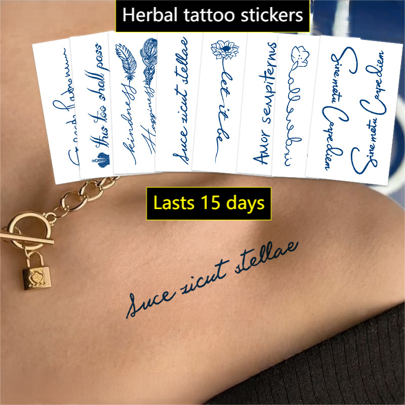 【NC Magic Tattoo 】Spot Word flowers man tattoo sticker Girl's fashion