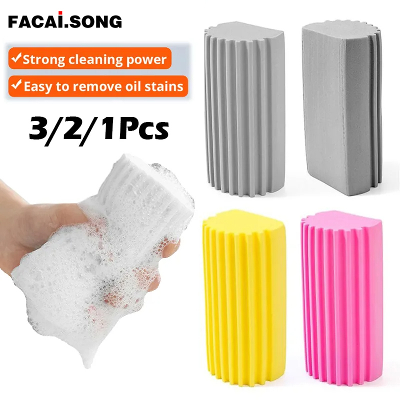 3pcs Magical Dust Cleaning Sponges Pva Sponge Damp Clean Duster Sponges