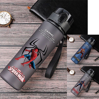 560ml Disney Spiderman Hulk Anime Water Bottle iron Man toy for