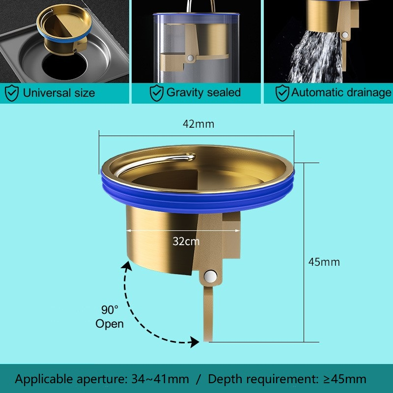 PIOGGIA Brass Floor Drain Core Anti Odor And Insect Proof Floor Drain ...