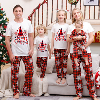 Christmas Pajama Top Christmas Family Pajamas Couples Pajamas Sets Adults  Plad Pajama Pants Pijama Mujer 