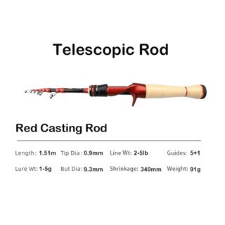 PURELURE 1.53m 1.78m UL L Carry Telescopic Lure Rod Travel Rod
