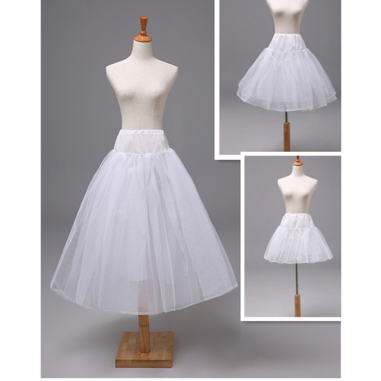 Children Kids Can Can Petticoat Underskirt Hoopless 2 Layers Crinoline Slip Flower Girls Wedding