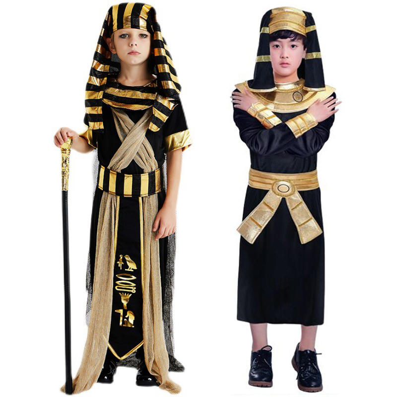 High Pyramid Costumes Boy Girl Ancient Egypt Egyptian Pharaoh Cleopatra 