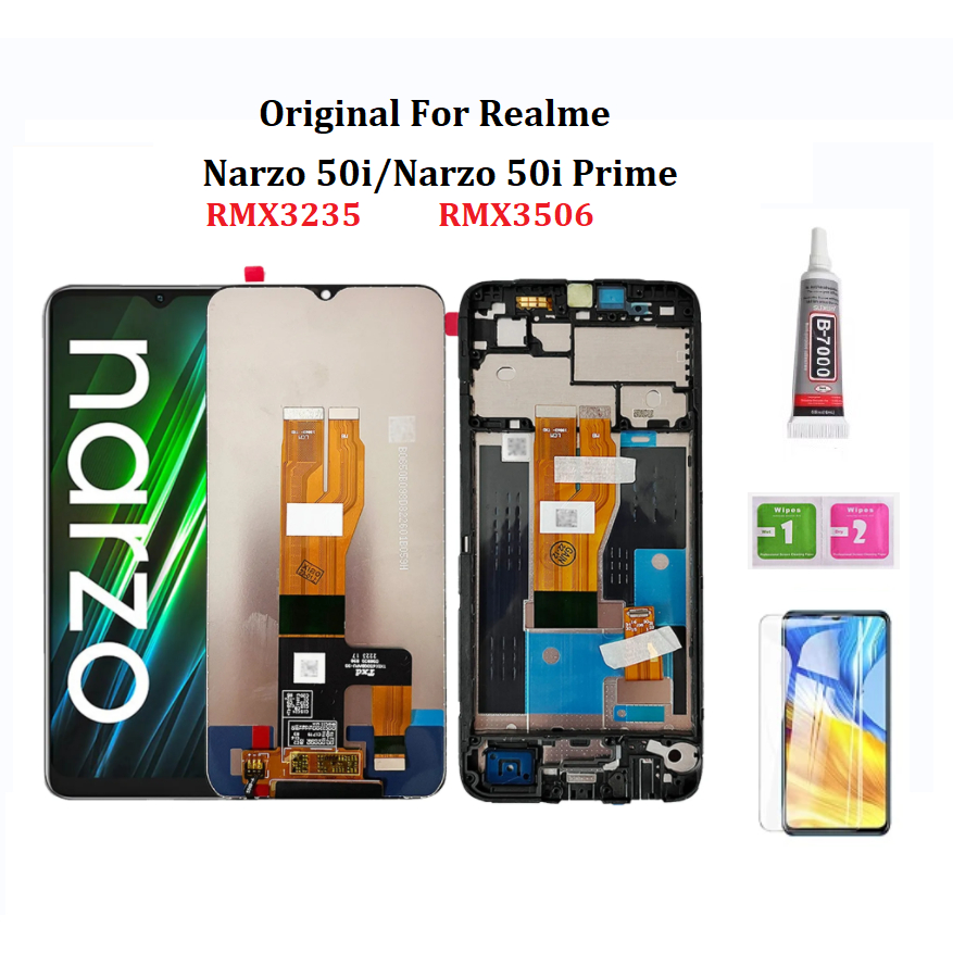 Original LCD with Frame For OPPO Realme Narzo 50i RMX3235/50i Prime ...