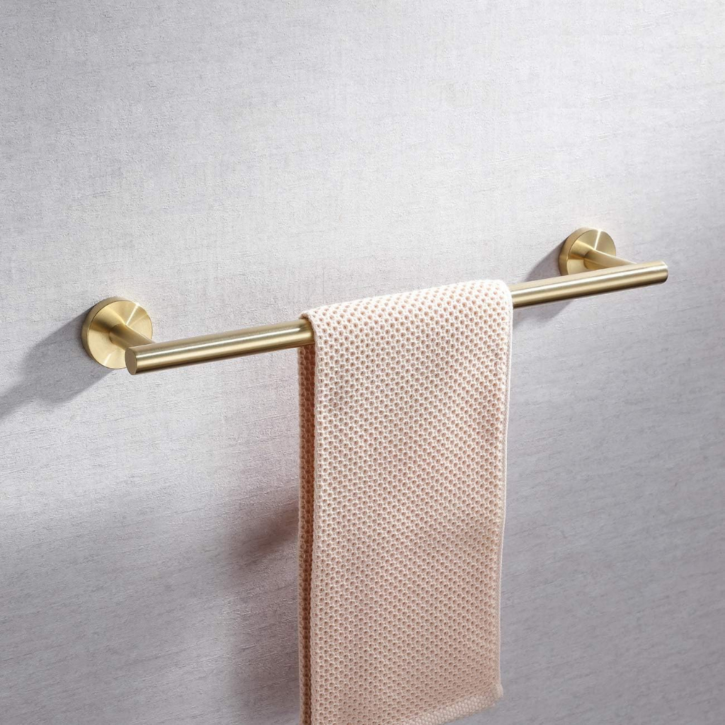 SUS 304 Stainless Steel Brushed Gold Towel Rack Hanger for Bathroom