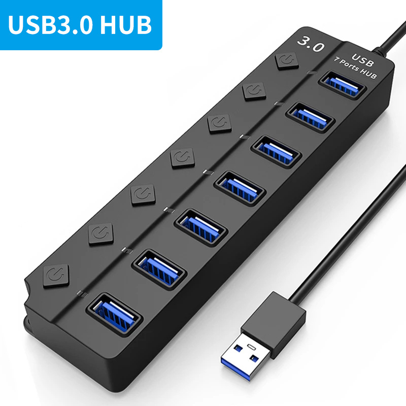 USB3.0 2.0 Adapter Portable USB Multiport Usb Hub 1.2M Cable USB 3.0 ...