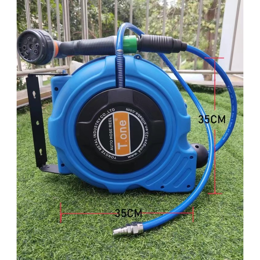 Retractable Water Hose Reel Roller 8m 10m Auto Rewind Wall Mount