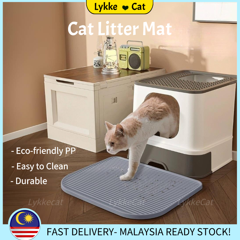 Ready Stock LYKKECAT Cat Litter Mat Litter Trapping Mat Cat Litter Tray