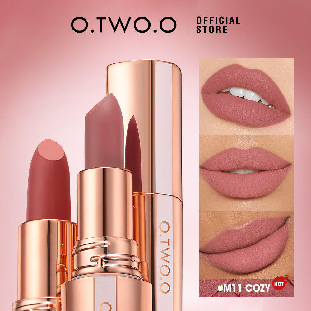 O.TWO.O Lipstick Matte Liptint Waterproof Matte Lip Gloss Nonstick Cup
