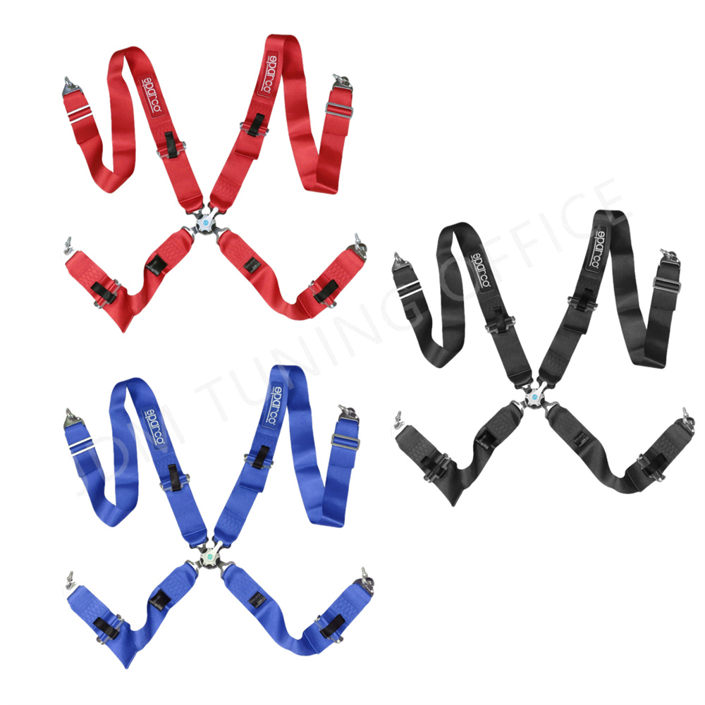 Universal Car Racing Seat Belt Harness With SPARCO Style 4 Points