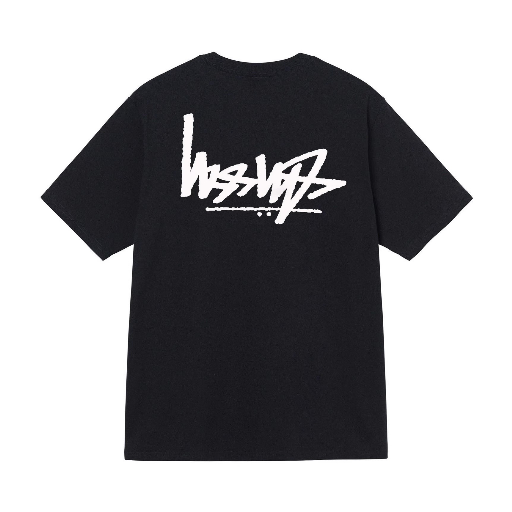 STUSSY Short Sleeve T-shirt Unisex Stucci Inverted Logo Letter Graffiti ...