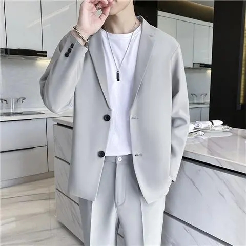 Men Exquisite Long-Sleeved Quality Suits for Men Handsome All-Match ...