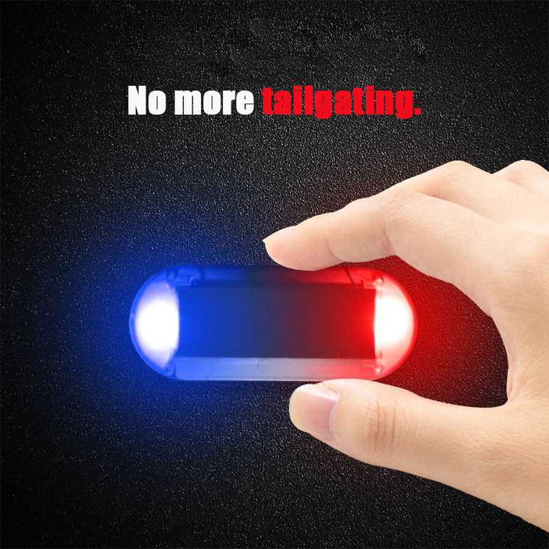 Car Solar Anti Tail Light Flashing Wiring Free Electric Motorcycle Truck Bright Warning Lights