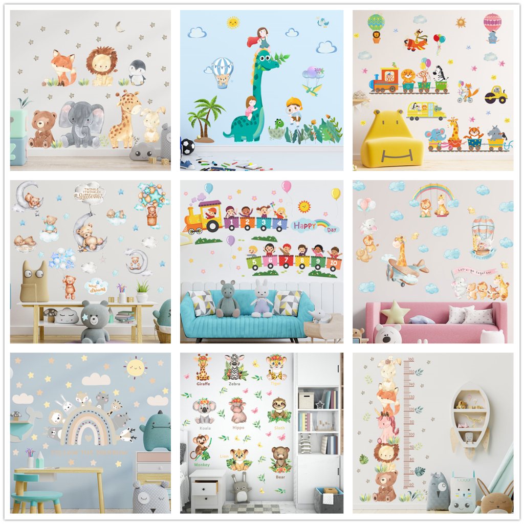 【Zooyoo】Variety Cartoon Animal Combination Wall Stickers Dinosaur