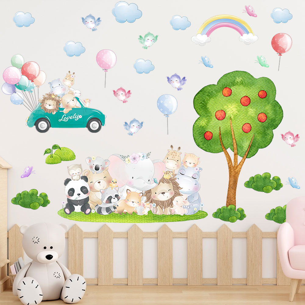 【Zooyoo】Variety Cartoon Animal Combination Wall Stickers Dinosaur