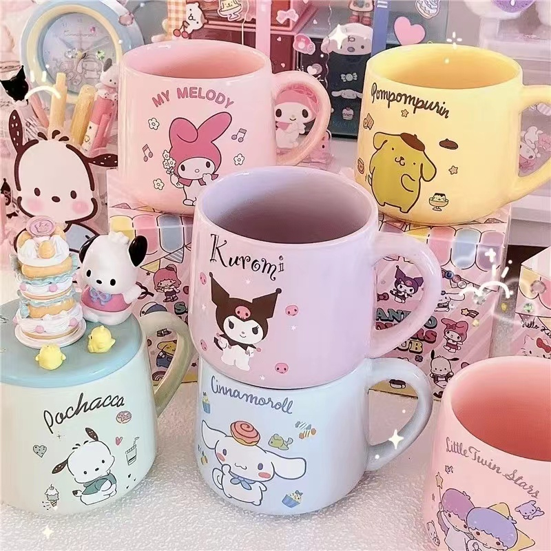 Mug Gift Hello Kitty Melody Kuromi Cinnamoroll Little Twin Stars ...