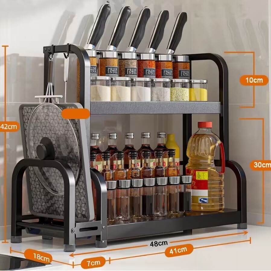 Rak Dapur Kabinet Almari Dapur Kitchen Cabinet Spice Rack Shelf ...