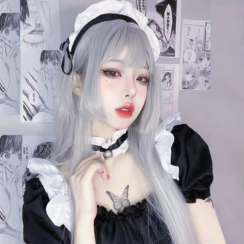 Grey wig cosplay sale