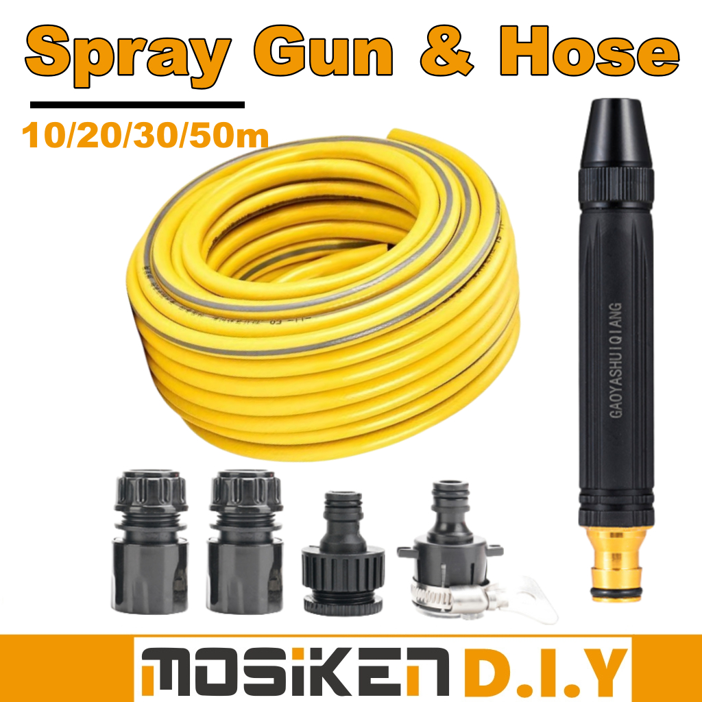 Mosiken High Pressure Water Gun Car Wash Gardening Sprayer 10/20/30/50M ...