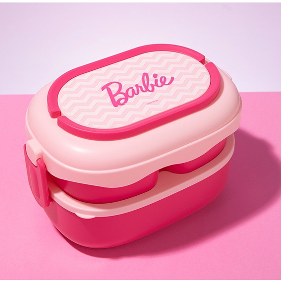 MINISO Famous Product Lunch Box Barbie Series Doublelayer Bento Box