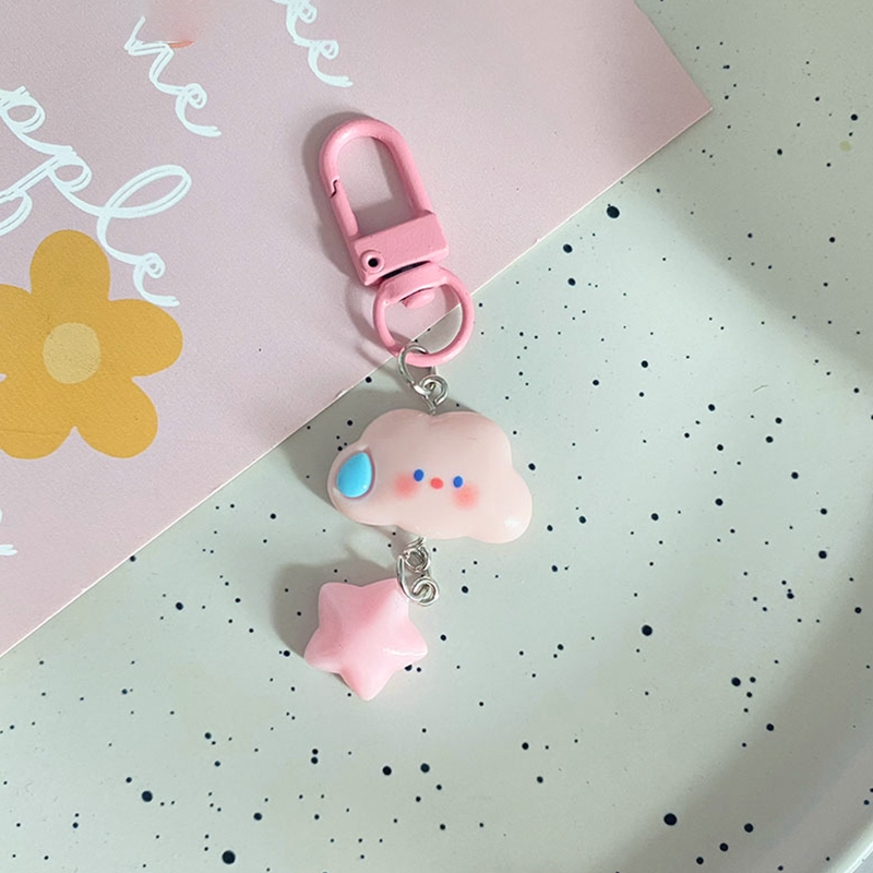 Cute Cloud Keychain Scool Bag Pendants Key Chain INS Keyring Kids ...