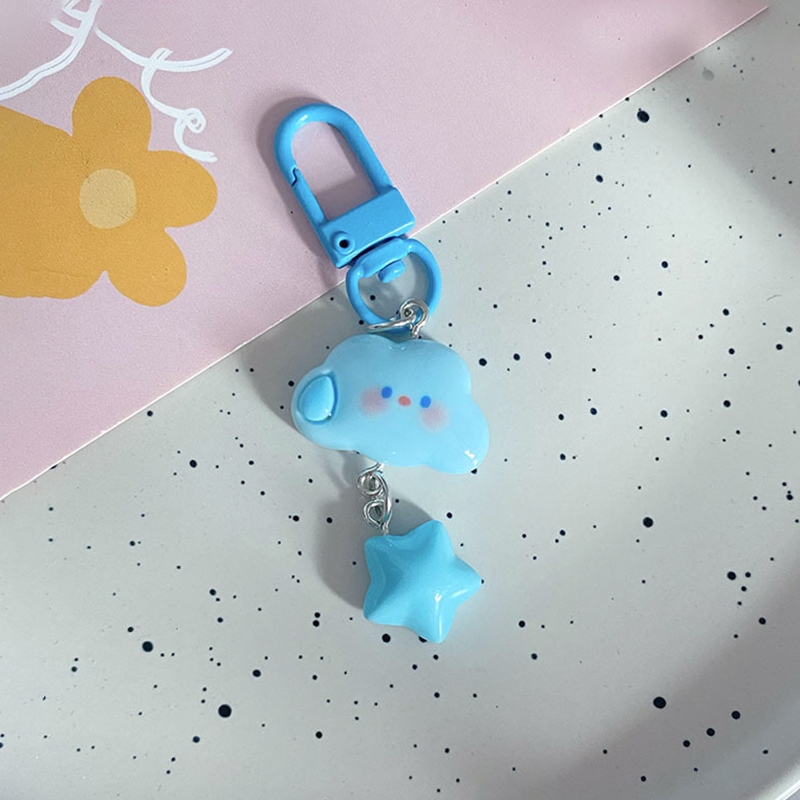 Cute Cloud Keychain Scool Bag Pendants Key Chain INS Keyring Kids ...