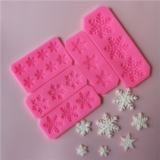 Snowflake Silicone Soap Mold Chocolate Mold Silicone Ice Tray Cake Xmas  Christmas Mould 6 Cavities DIY Baking Pastry Tools