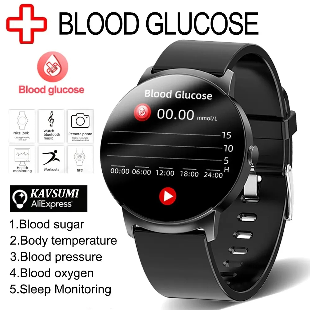 XIAOMI 2023 NFC Non-Invasive Blood Glucose Smart Watch Men