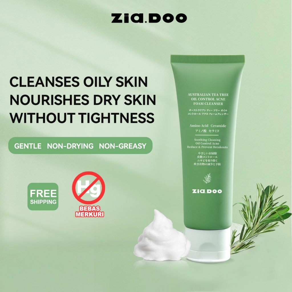 ZIA.DOO Australian Tea Tree Oil Control Acne Foam Amino Acid Cleanser