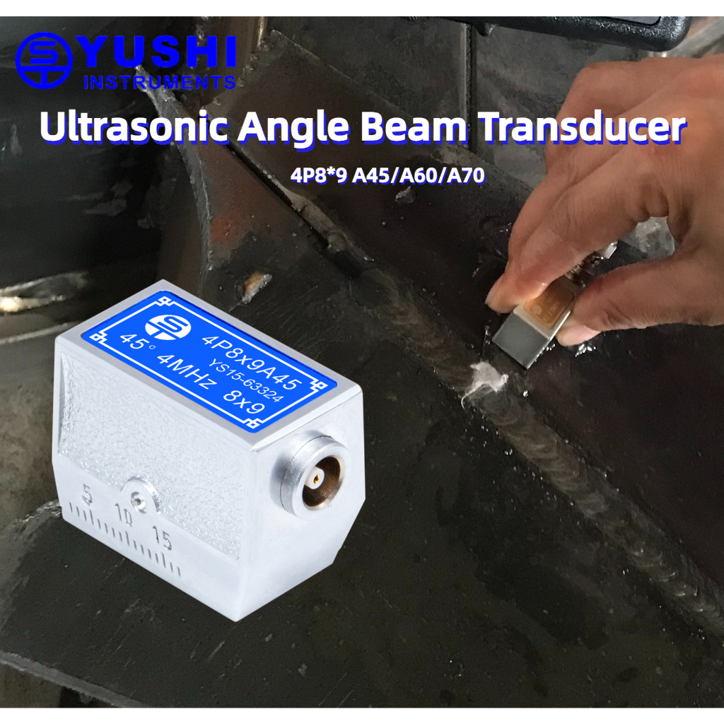 YUSHI 4MHz 8*9 Ultrasonic Angle Beam Transducers for Ultrasonic Flaw