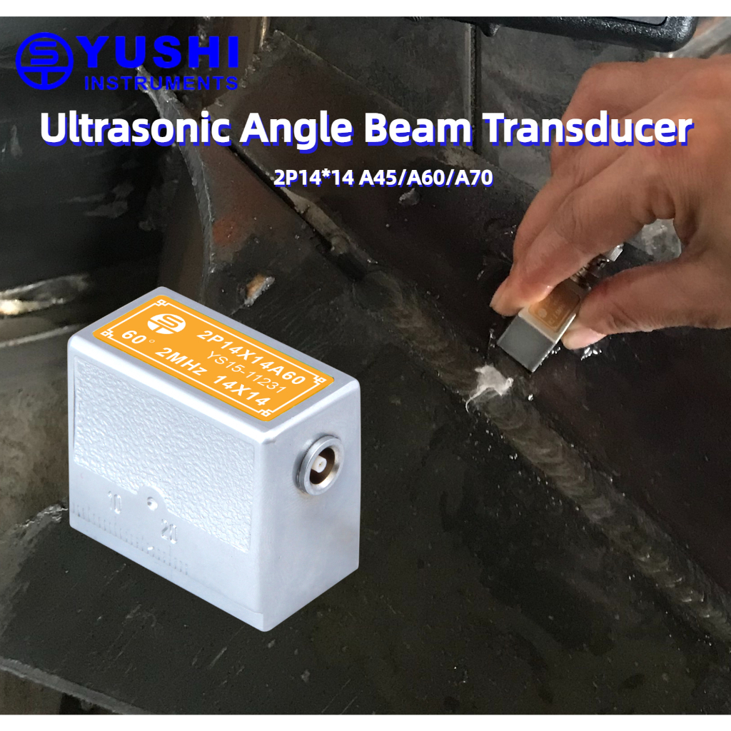 YUSHI 2MHz 14*14 Ultrasonic Angle Beam Transducers for Ultrasonic Flaw Detector NDT UT Probes