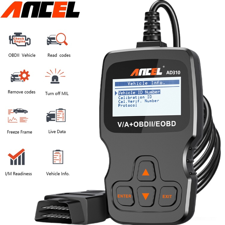 【MY Stock】ANCEL AD310 Enhanced Obd2 Scanner Car Scanner Car Diagnosis ...