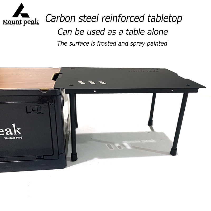 Mountpeak multifunctional wooden lid storage box side table foldable