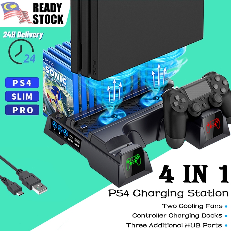 [MY Ready Stock] Fast charging station for PS4/PS4 Pro/PS4 Slim Console