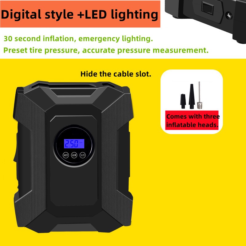 Car tire pump Digital display tire balloon pump Handheld portable car