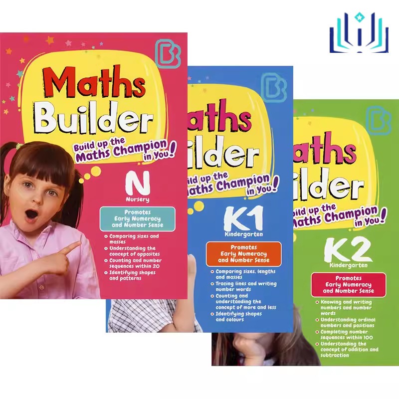 English Original “SAP Maths Builder Level N/ K1/ K2” Kindergarten Kids