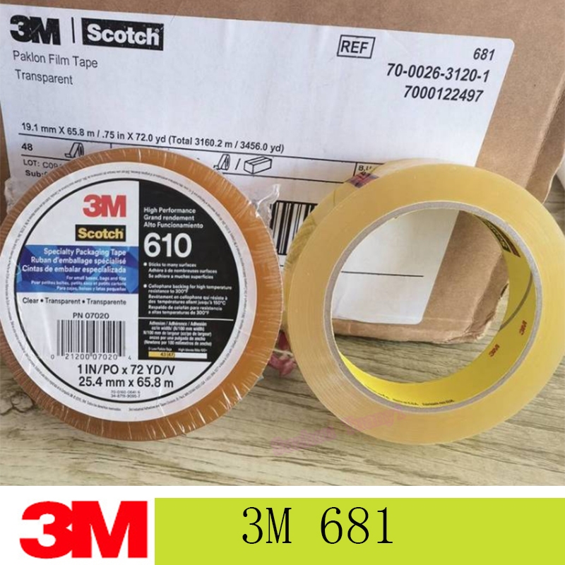 3M Test tape 3M 681 Scotch Tape Light Duty Packaging Tape, Clear Light