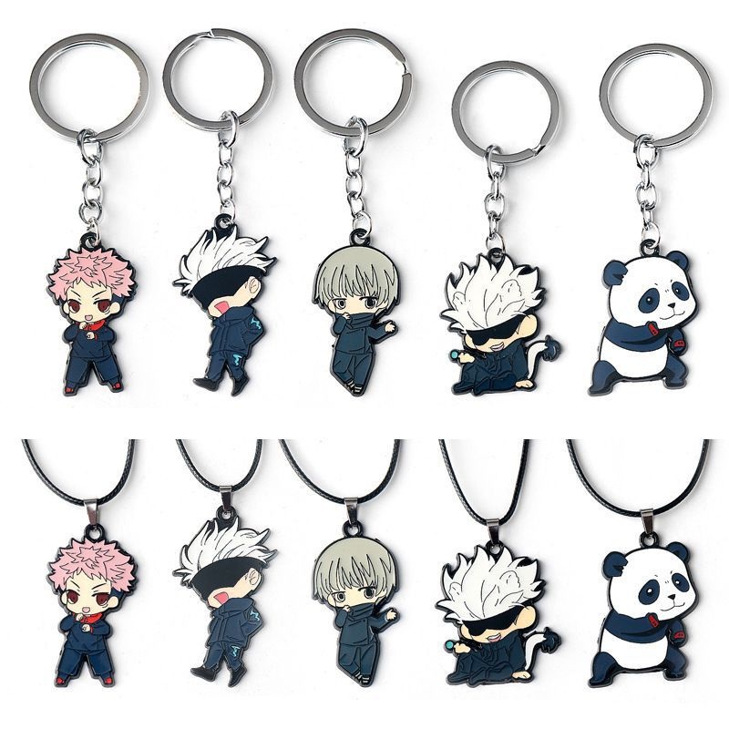 Anime Jujutsu Kaisen KeyChain Metal Cartoon Figure Gojo satoru Key ...