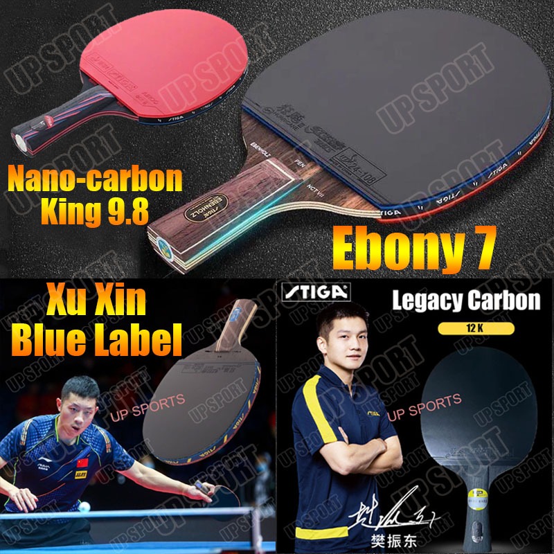 【Fast Delivery丨Buy 1 Free 8 】STIGA Table Tennis Racket Ebony 7 / Nano