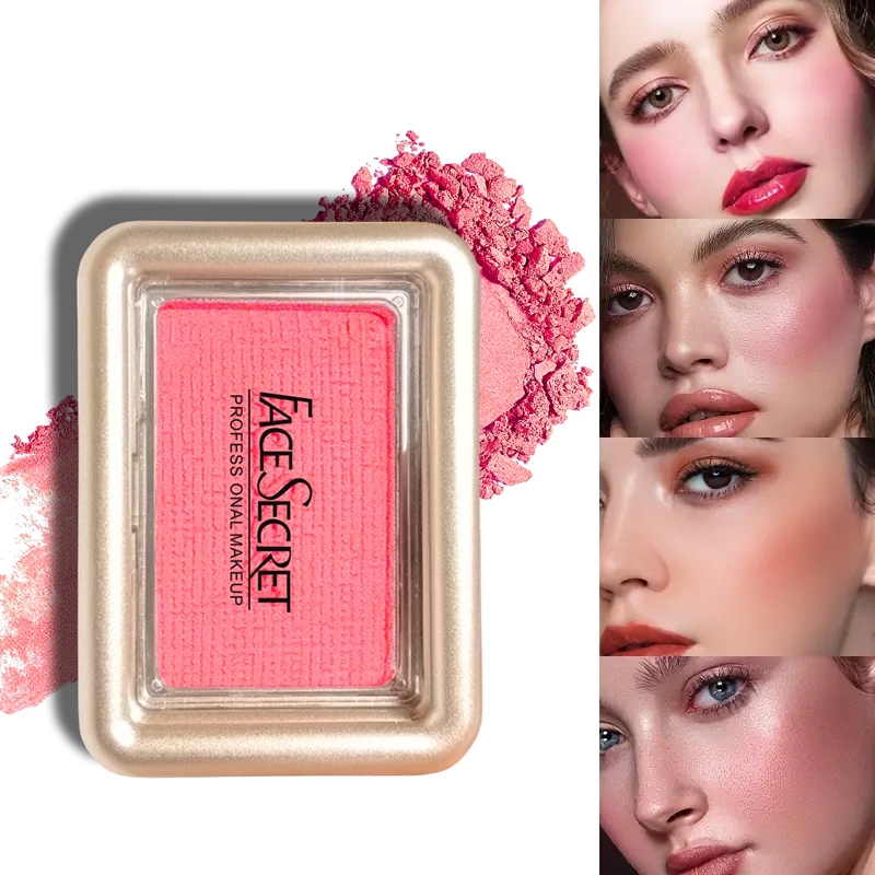 Beauty Glazed 10 Colors Powder Blusher,Peach Pink,Matte, Easy To Mix
