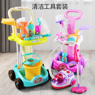 Children Mini Vacuum Cleaner Simulation Charging Housework Dust Catcher  Educational Furniture Toys Play House Cleaning Tools Set