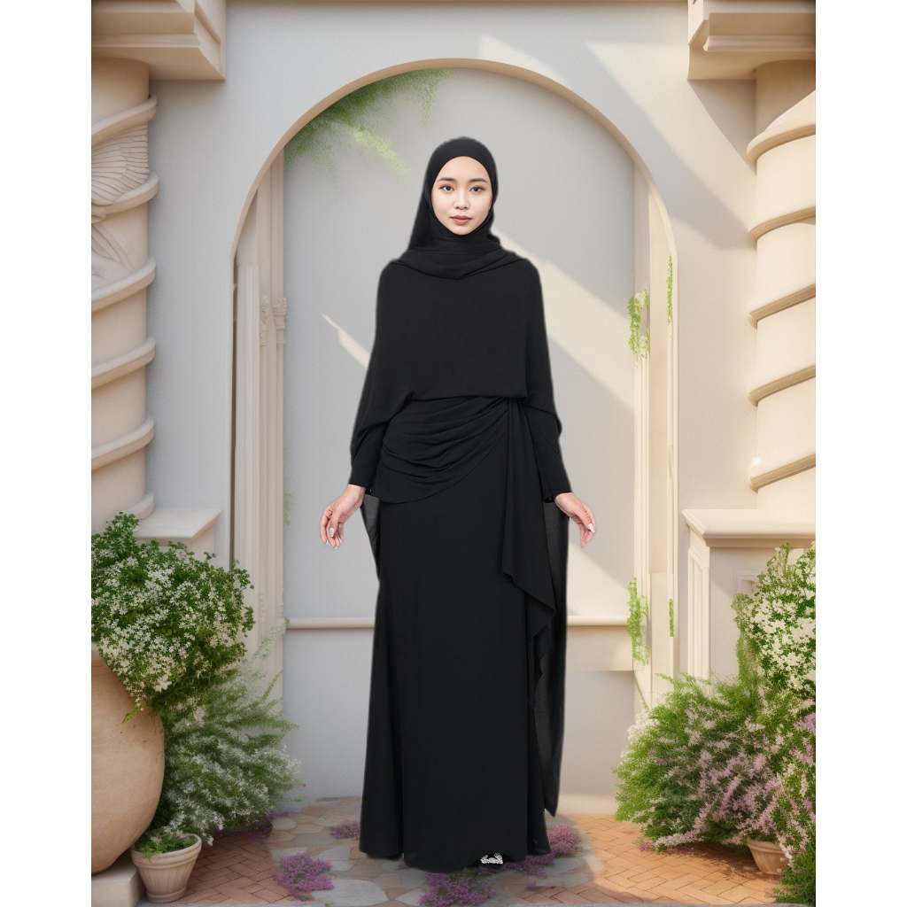 Jubah muslimah plus on sale size