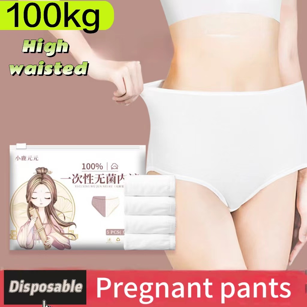 Underwear Disposable Underwear Maternity Panties Maternity Underwear  Disposable Maternity Underwear 5pcs High Waist Disposable Maternity Women  Panties