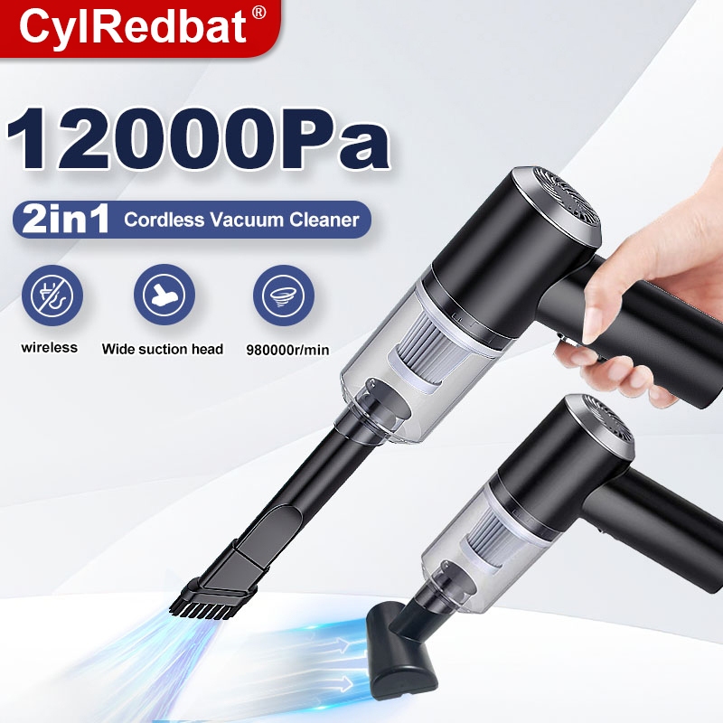 CylRedbat 12000Pa Wireless Car Vacuum Cordless Vacuum Cleaner mini ...