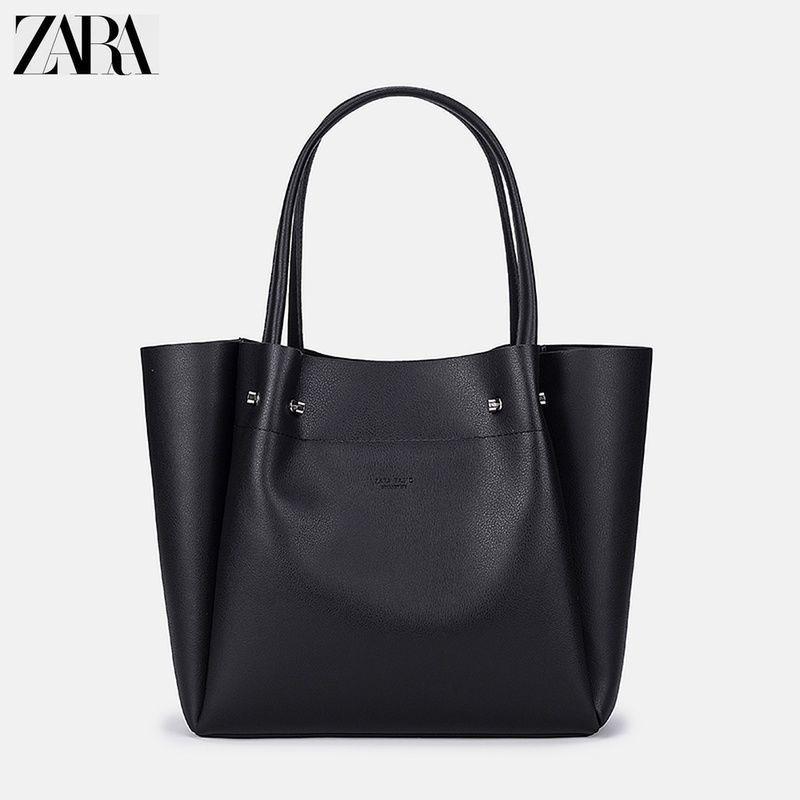 ZARA tote bag mansu Genuine Female Bag 2023 New Style Tote Black ...