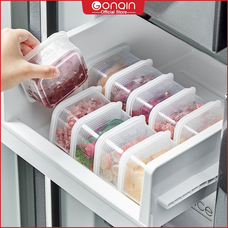 GONQIN Refrigerator Freezer Container Food Storage Box with Lid