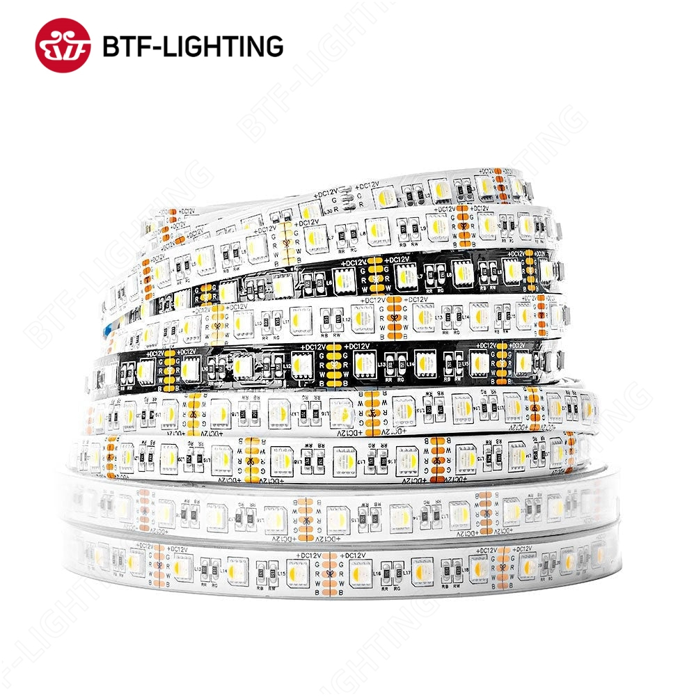 BTF-LIGHTING 5m 12V/24V 5050 RGBW 4in1 Led Lights 4pin RGBWW RGBCW Led ...