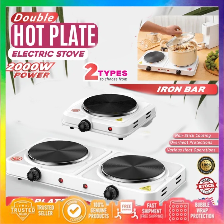 Double Hot Plate Electric Stove Induction Cooker Multifunction Without